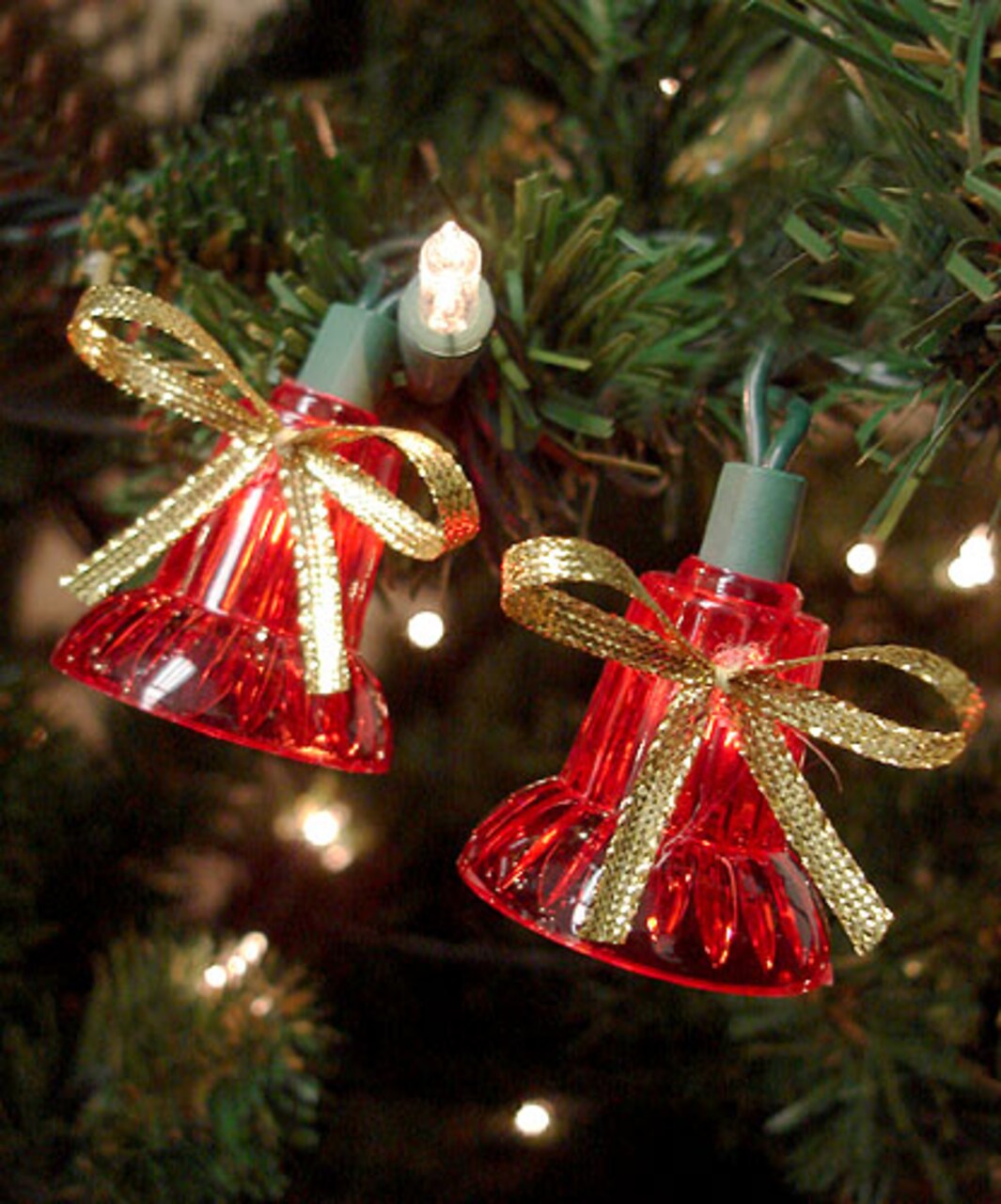 Northlight Multi-Function Musical Bells Christmas Lights - Red - 13' Green Wire - 40ct